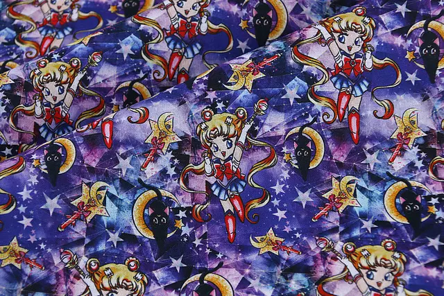 １００ THE MOON フライヤー ザ・ムーン Sail the Moon – Custom Print 100% Cotton Woven – 56″ Width