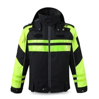 Black High Vis Reflective Winter Jacket