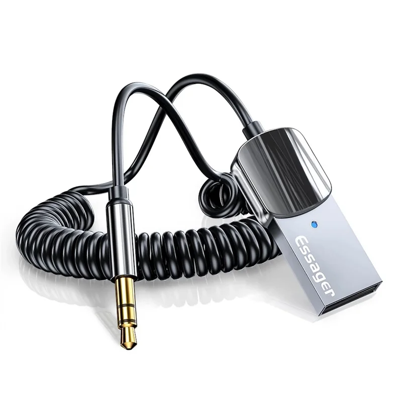 BluetoothAuxAdapterDongleUSBTo35mmJackCarAudioAuxBluetooth