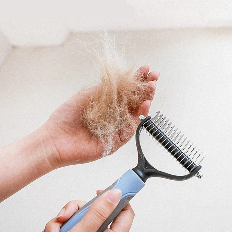 AnimalHairBrushDogGroomingBrushPetHairRemoverforMattedLong
