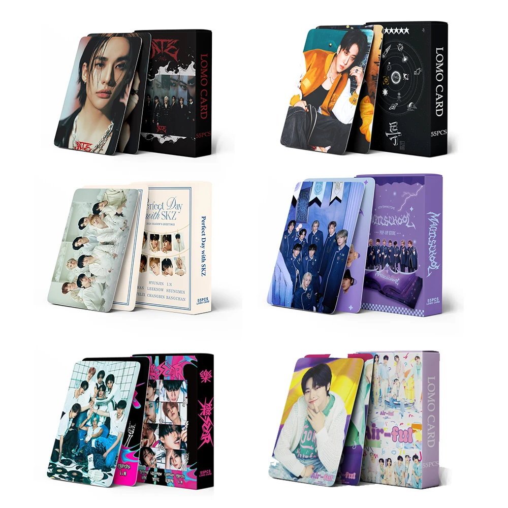 55 Pcs SK ATE Album Lomo MAGIC SCHOOL Social Path 5-STAR Card Kpop Photocards Postcards Series