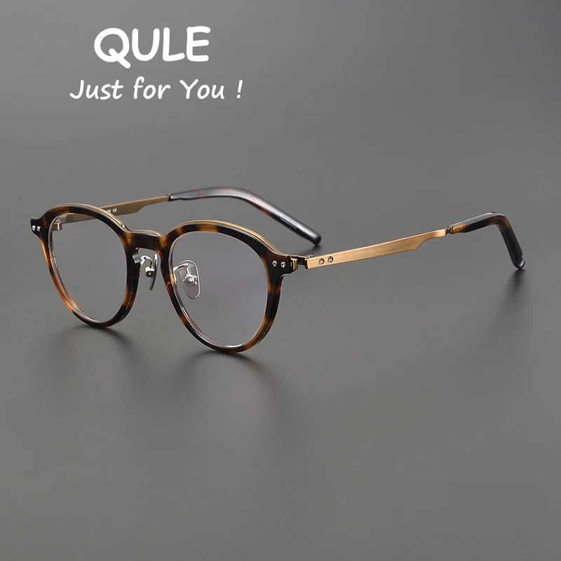 

Titanium Retro Designer Glasses Frame Men Top Quality Oval Handmade Acetate Optical Myopia Reading Women Prescription Eyewear