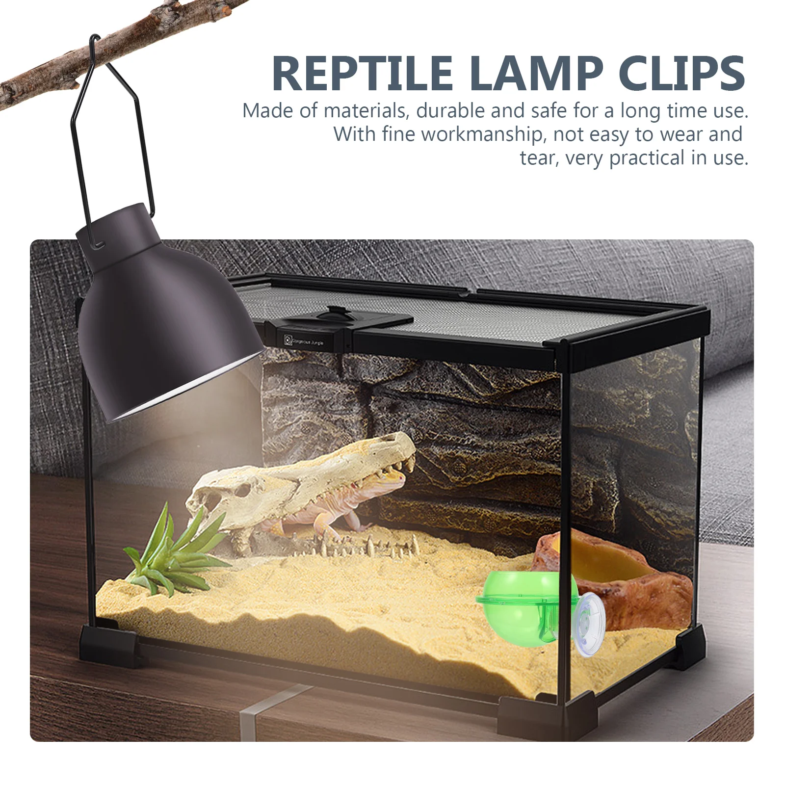 Reptile Lamp Clips Metal Reptile Lamp Holder Light Clamps Pet Products Habitat Lighting Light Clips Animal Climbing 6Pcs
