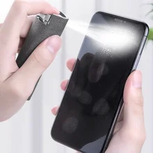 

2 In 1 Phone Screen Cleaner Spray Computer Mobile Phone Screen Dust Removal Microfiber Cloth Set Without Cleaning Liquid