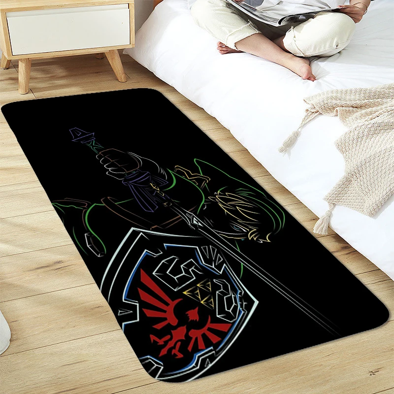 

Bedroom Carpet Anti Slip Z-Zeldas Hallway Bathroom Foot Mat Soft Custom Washable Kitchen Game Room Rug Modern Home Decoration