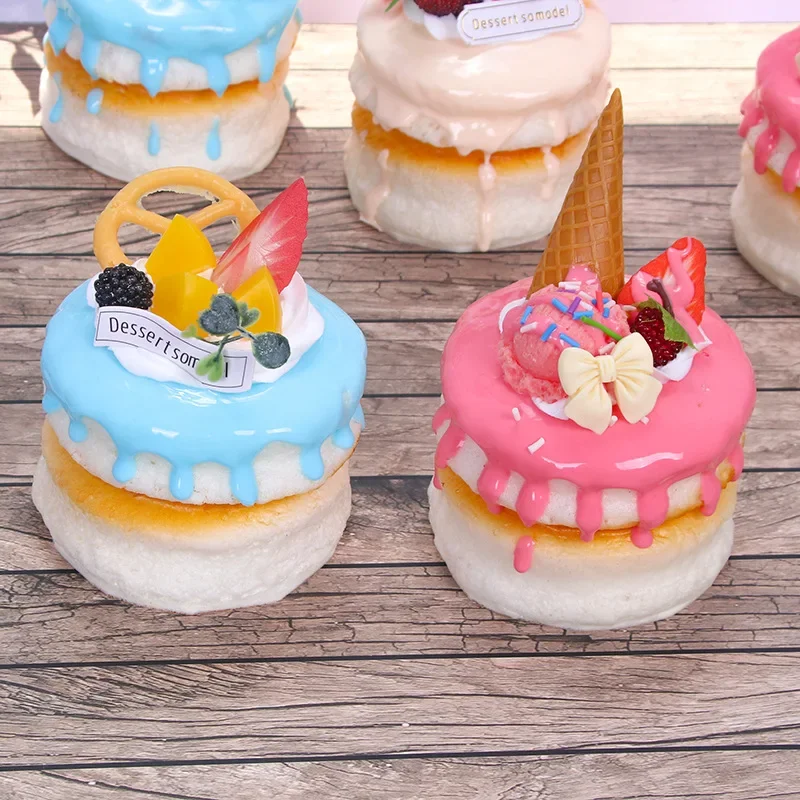Food Model Food Photography Props Kitchen Food Toys Fake Food Prank Toys 1PC Artificial Cake Dessert Fake Food Decoration Photography Pro Food Simulation Cake Model Tea Table Decoration