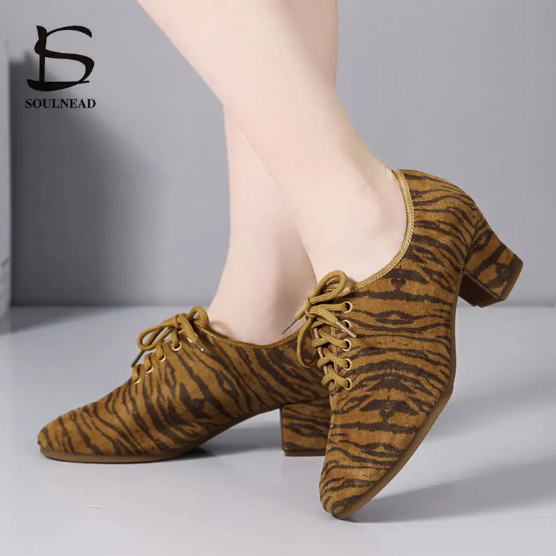 Latin Dance Shoes Woman Jazz High Heels Ballroom Salsa Latino Female Modern Training Dancing Sneakers Zapatos baile latino mujer