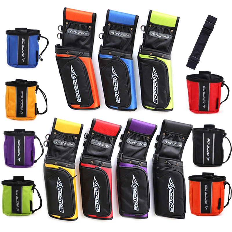 Description Picture 2 of item7 Colors Adjustable Arrow Strap, Field Arrow Quiver Reverse Hold + Bow Release Bag For Recurve Compound Bow Hunting
