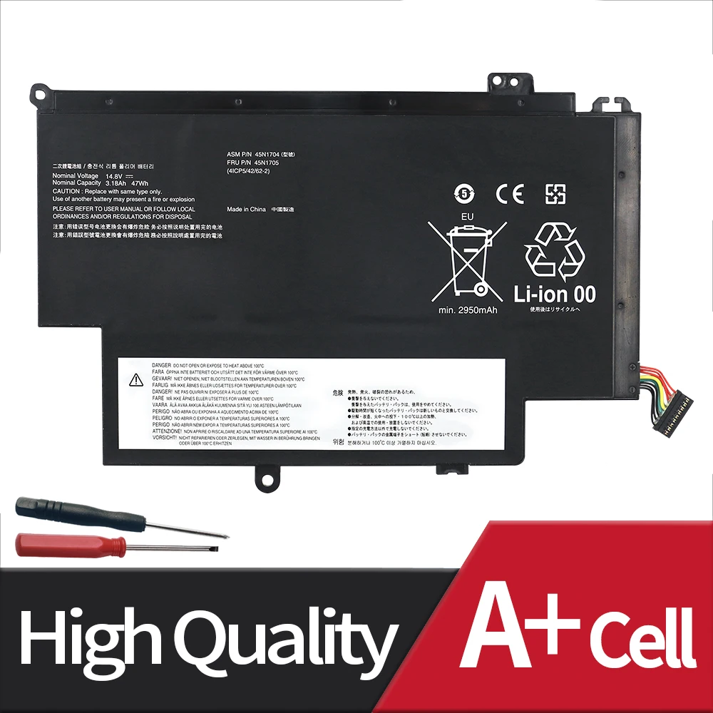 Bateria do Portátil para Lenovo Thinkpad Ioga s1 120 S240 20cd 20c0 Ioga 12 20dl 20dk Pro 45n1706 45n1705 45n1707 45n1704 14.8v 47wh - Imagem 6