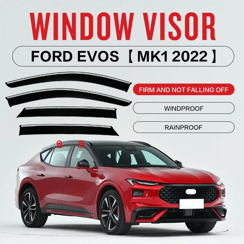 

For Ford EVOS MK1 2022 Window Visor Vent Shades Sun Rain Deflector Guard 4PCS/SE For Ford EVOS MK1 2022