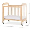 Serenity 3-Panel Clearview Compact Crib, Fixed-Side, Natural Wood 6