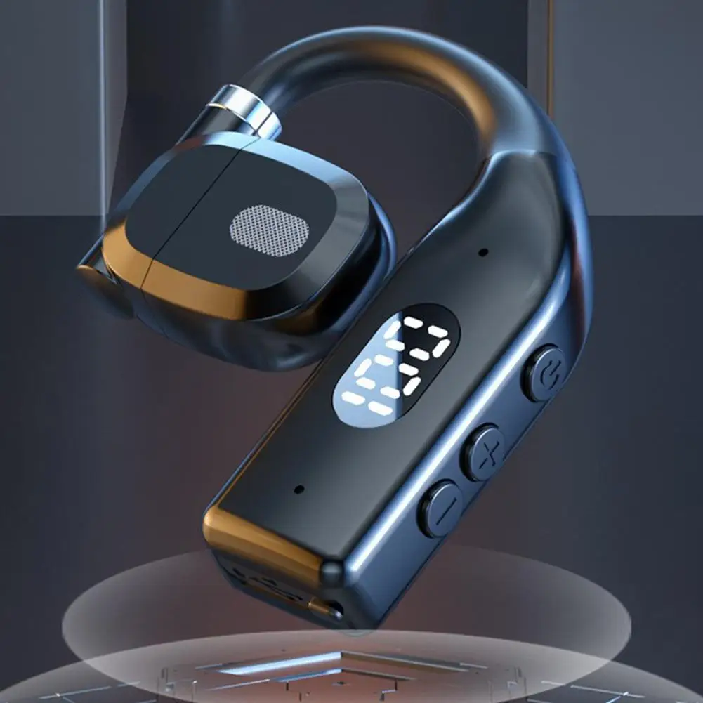 Wireless Bluetooth Earbuds with Earhooks - HiFi Stereo & Noise Reduction, Perfect