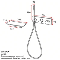 ก๊อกน้ำอ่างอาบน้ำแบบติดผนังสีทองพร้อมฝักบัวแบบมือถือ, ก๊อกน้ำอ่างอาบน้ำแบบน้ำตกพร้อมหัวฉีด, ก๊อกน้ำอ่างอาบน้ำและฝักบัว 2
