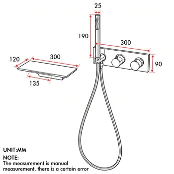 ก๊อกน้ำอ่างอาบน้ำแบบติดผนังสีทองพร้อมฝักบัวแบบมือถือ, ก๊อกน้ำอ่างอาบน้ำแบบน้ำตกพร้อมหัวฉีด, ก๊อกน้ำอ่างอาบน้ำและฝักบัว 2