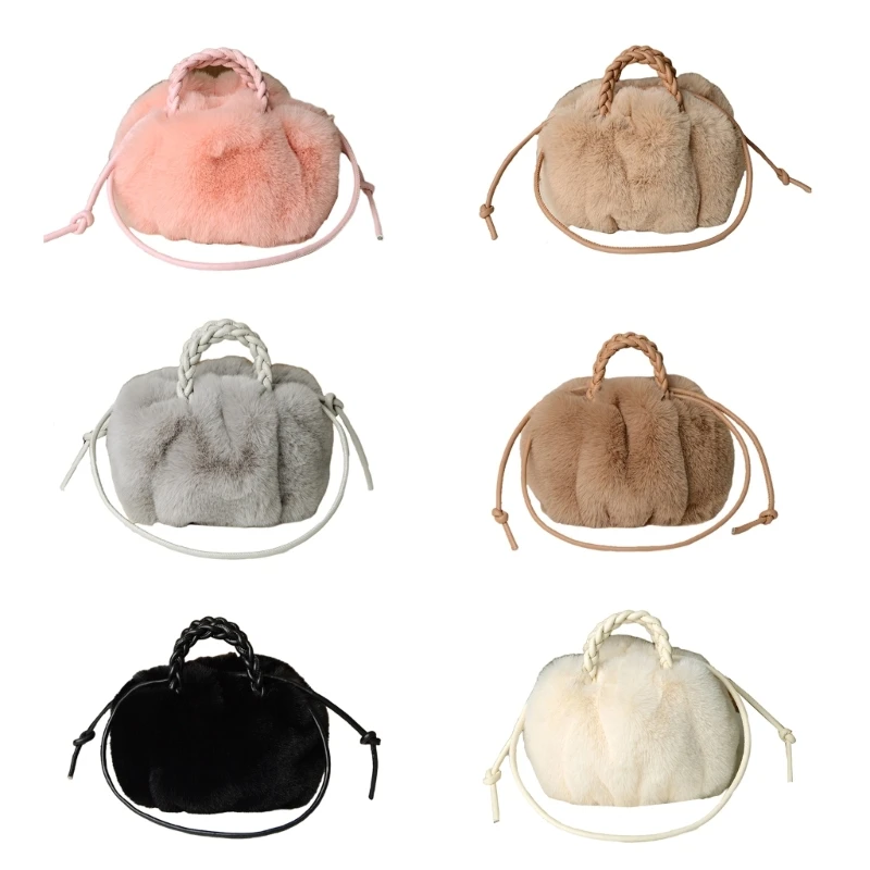

Stylish Furry Shoulder Crossbody Bag for Daily Commutes Large Capacity Handbag Drop shipping