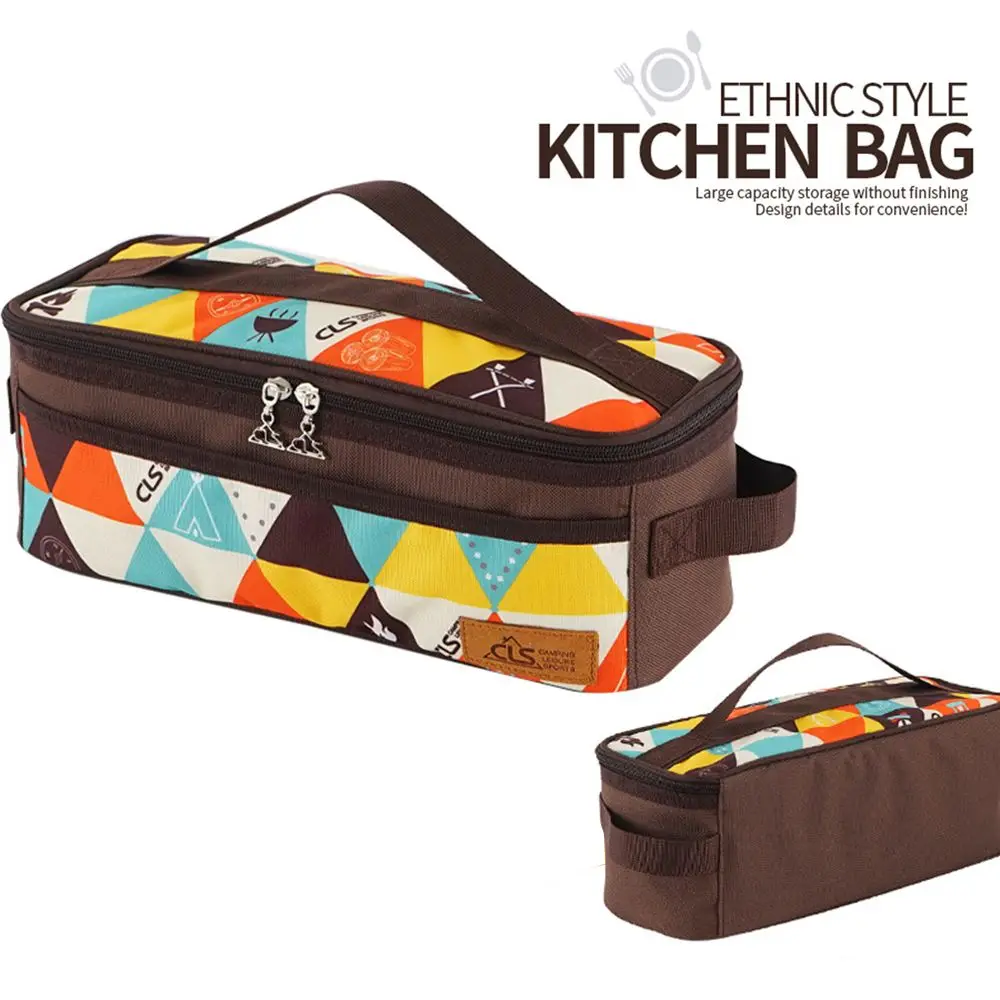 

Портативная нейлоновая прочная сумка для хранения столовых приборов, органайзер, Сумка для кемпинга, ручная сумка для переноски