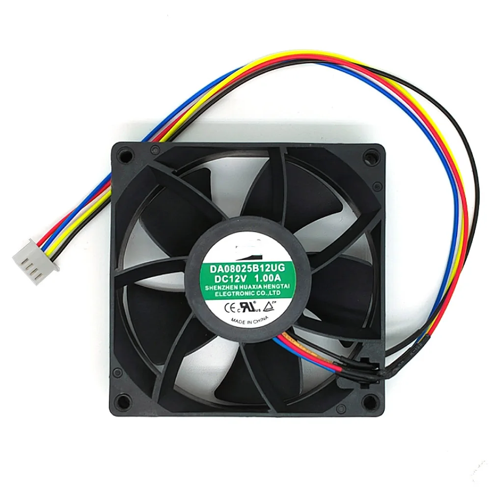 

DA08025B12UG DC 12V 1.00A 80x80x25mm 8025 80mm 8CM 4-Wire Server Cooling Fan