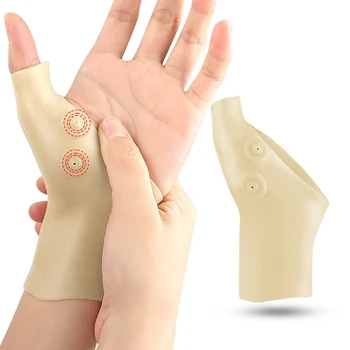 Guanti per terapia magnetica per alleviare il dolore al polso - 1 pezzo di guanti di supporto in gel di silicone per artrite, massaggio al pollice e alle mani
