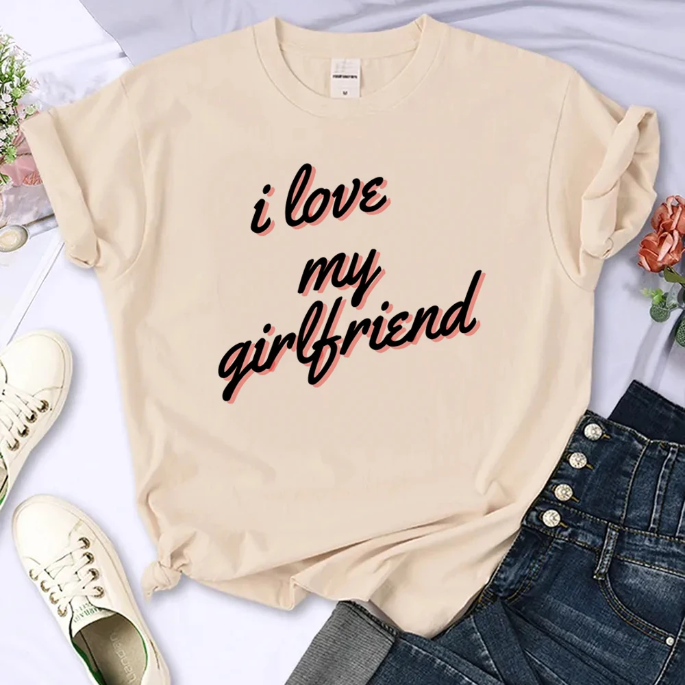

i Love My Girlfriend tshirt women comic Tee female graphic designer manga clothing