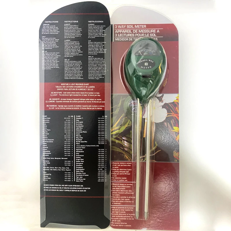 3 In1 Soil Moisture Sensor Meter Soil Water Moisture PH Measuring Tool Garden Plant Acidity Humidity Sunlight Test Instrument 6