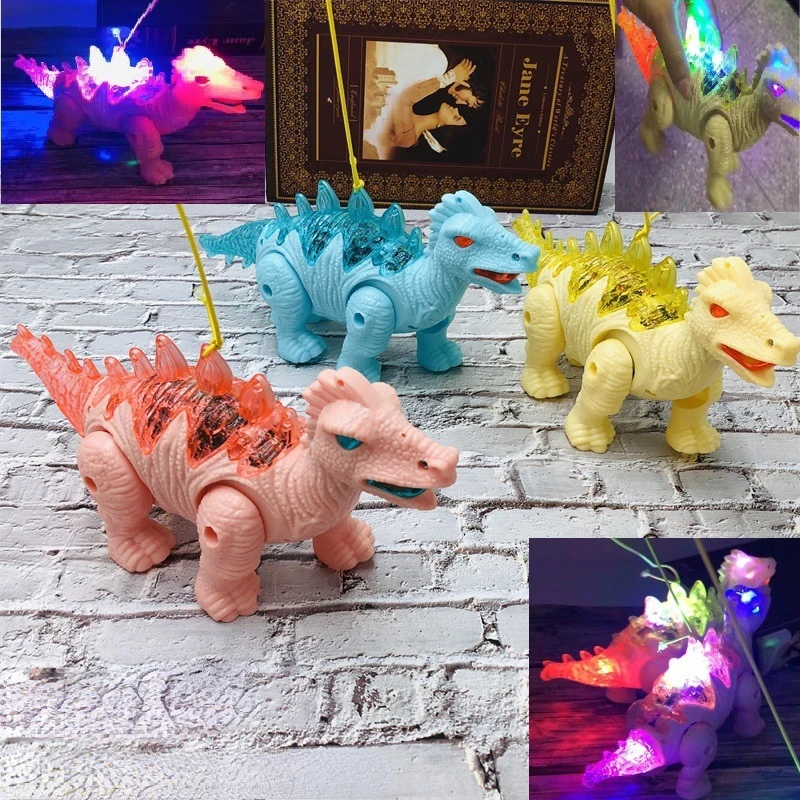 Electric Leash Dinosaur Walking Doll with Light and Music Pulling Line