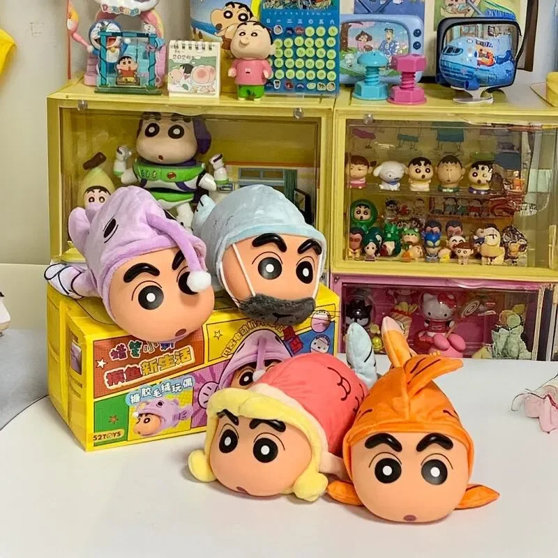 

Подлинный Crayon Shin-chan A Lazy, новая жизнь, передвижная модель, ручная милая плюшевая кукла в виде рыбы, коллекция, подарок подруге на день рождения