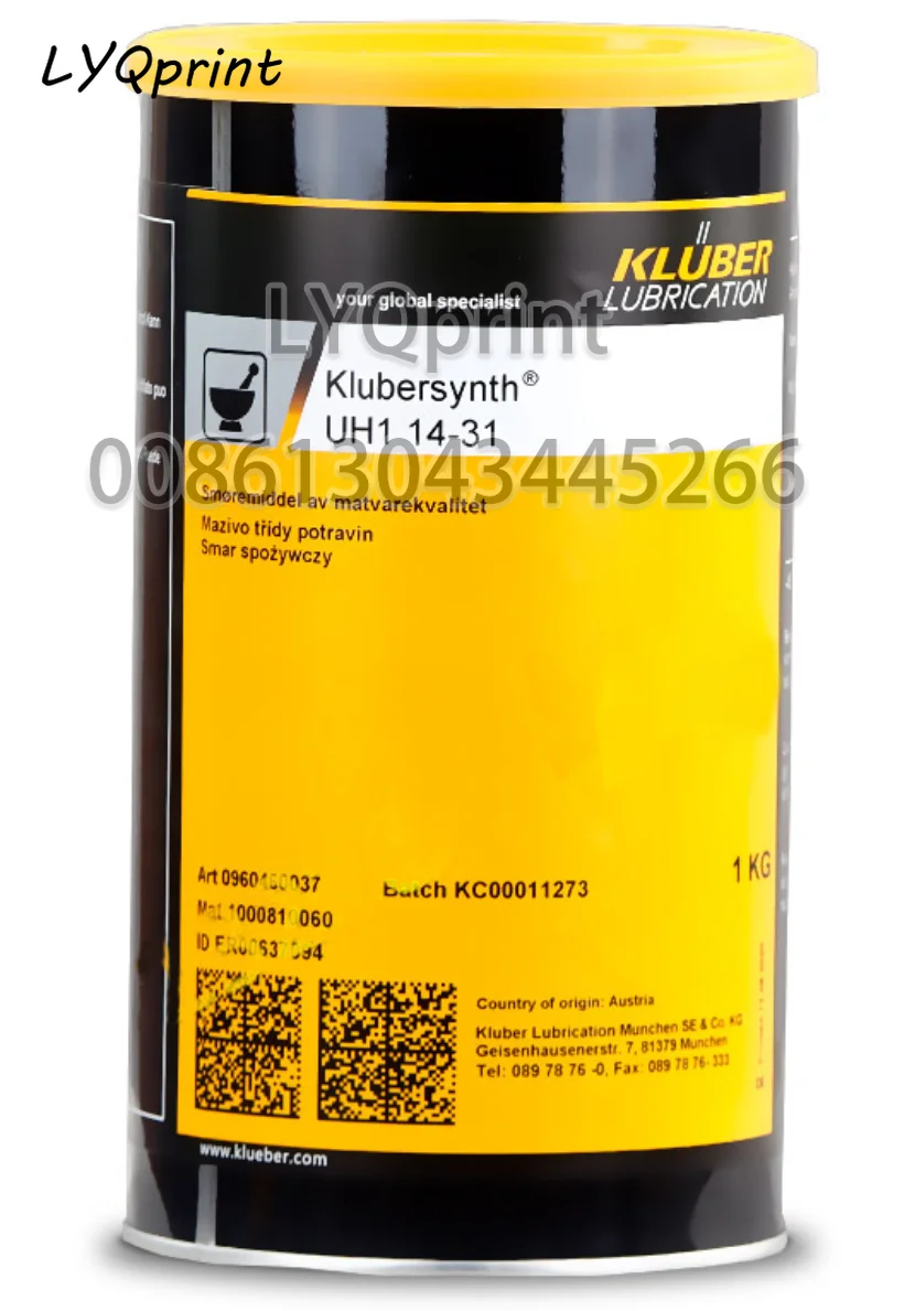 KLUBERSYNTH UH1 14-31 14-151 14-222 14-1600 Lubricating greases