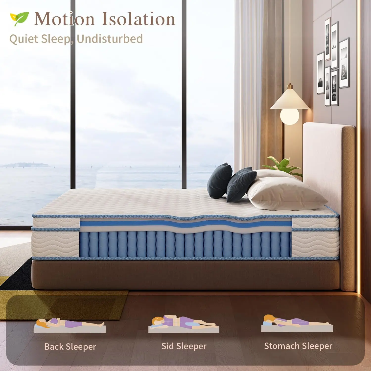 Queen Mattress,12 Inch Queen Size Mattresses for Advanced Gel Memory Foam, Soft and Comfortable, Medium Firm, Pressure Relief