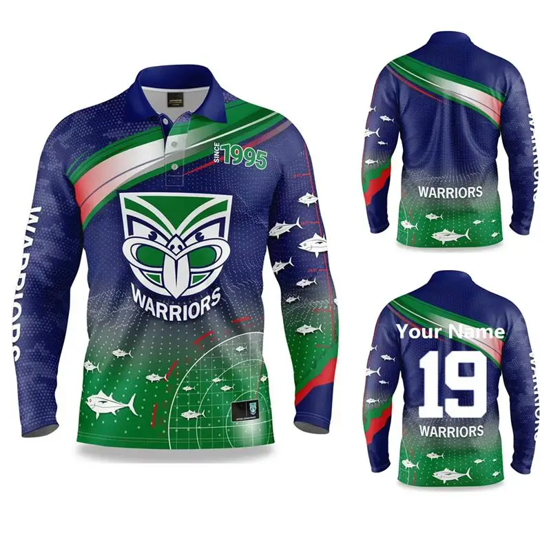 

Sportswear Warriors Fishfinder Fishing Shirt 2022 2023 Australian casual Sweatshirt Long sleeve Custom name and number big size