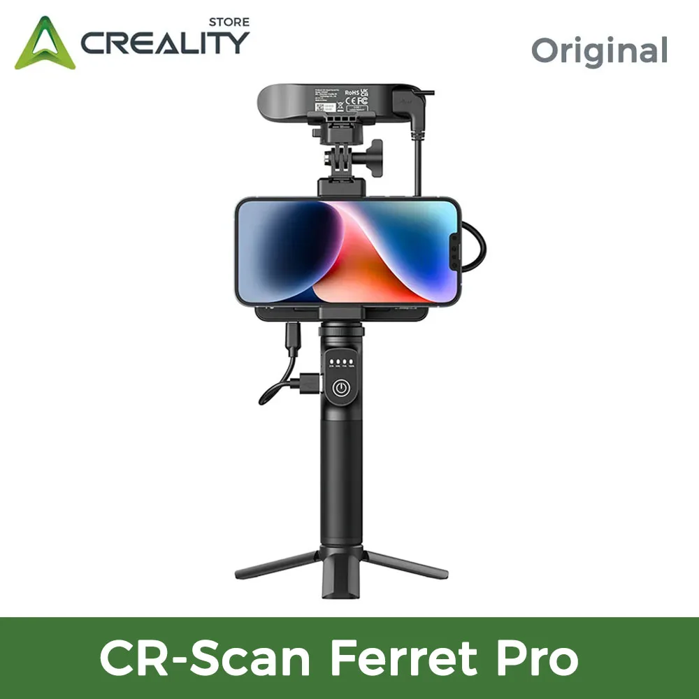 

Creality CR-Scan Ferret Pro Portable Handheld 3D Scanner Anti-shake Tracking WiFi6 Wireless Scanning 0.1mm Accuracy 24-bit