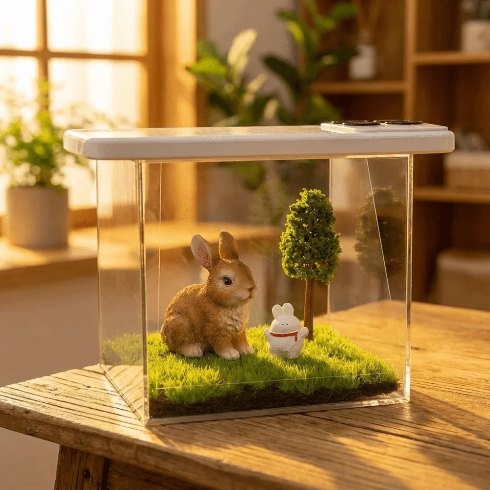 아크릴 애완동물 홀로그램 프로젝션 3D 홀로그램 디지털 프로젝션 강아지 프로젝션 박스 추모 박스 3D 애완동물 프로젝션