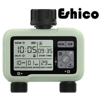 Eshico Large LCD Display 2-Outlet Household Outdoor Irrigation Water Timer Timed Automatic Garden Watering Tool 2