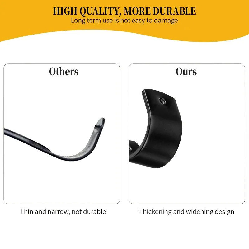 Curtain Rod Curtain Track Bracket 2pcs Heavy Duty Curtain Rod Bracket Practical Bracket Hang Curtain Rod Holders Tap Right Into Window Frame