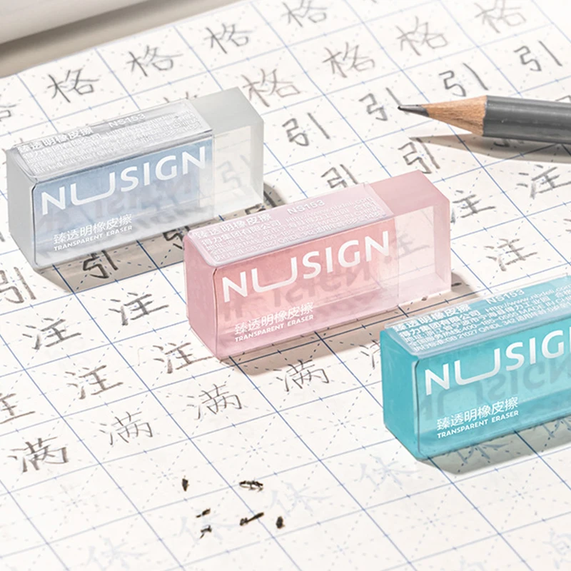 Gomme da Cancellare Trasparenti Morbide e Colorate per Studenti, Stile Semplice e Carino - immagine 4