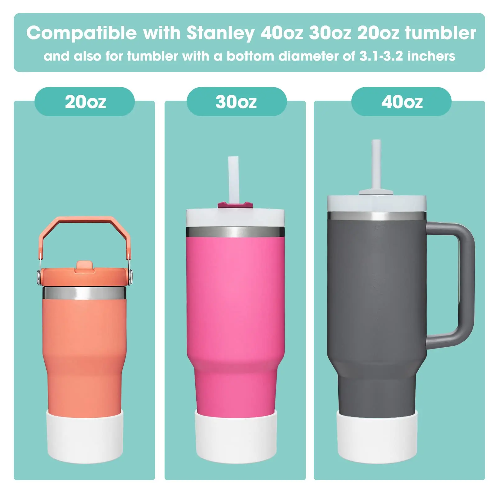 6pack Replacement Straws And 2pack Protective Silicone Boot Sleeve For Stanley  40oz 30oz 20oz 14oz Tumbler - Bar Accessories - AliExpress