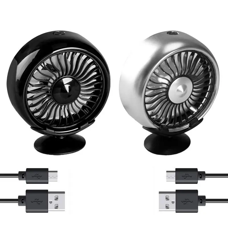 

Car Fans Multi-function Mini USB Car Fan RGB Rotatable Three Wind Speed Window Vent Fan Auto Wind Regulation Accessories
