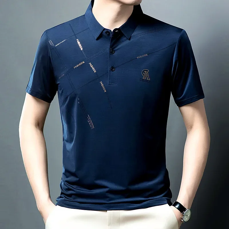 

Men's Polo Shirt Short Sleeved Summer Business Casual Loose Top Men Clothing Shirts for Men
