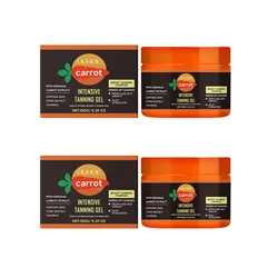 Hydrating Carrot Bronzing Gel - Lightweight, Fast - Absorbing, Moisturizing Sunless Tan Enhancer (2 x 150g Boxed)