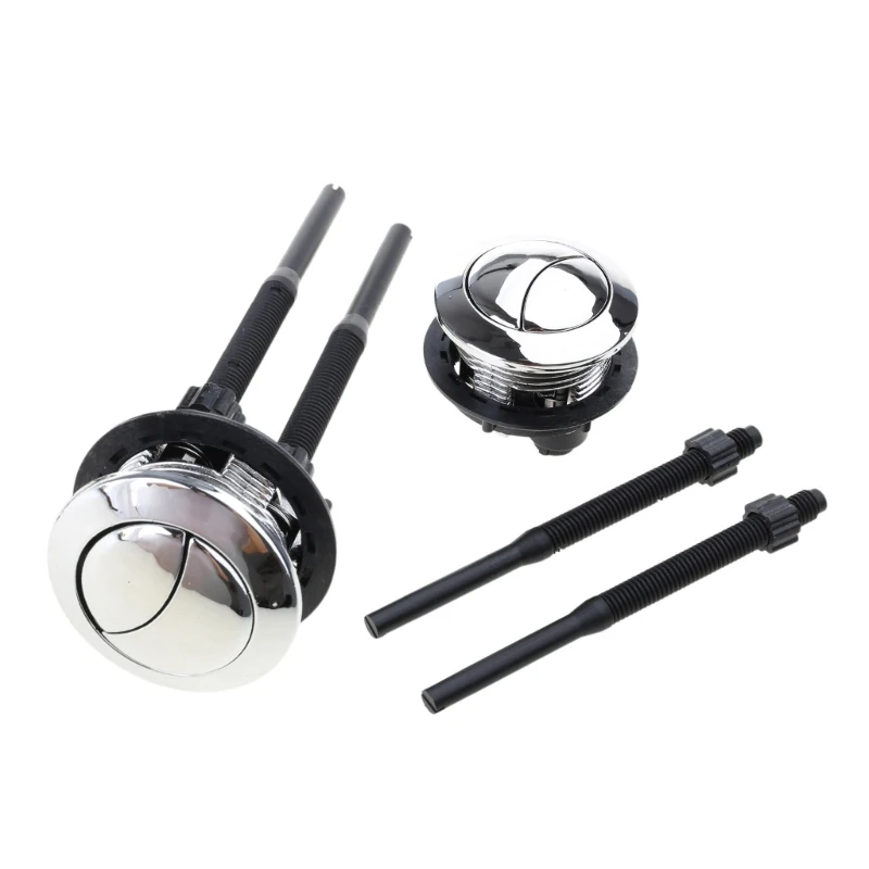 Bathroom Toilet Double Flush Button 38mm Round Black Water Saving Tanks Accessory Toilet Tanks Flush Button for Bathroom