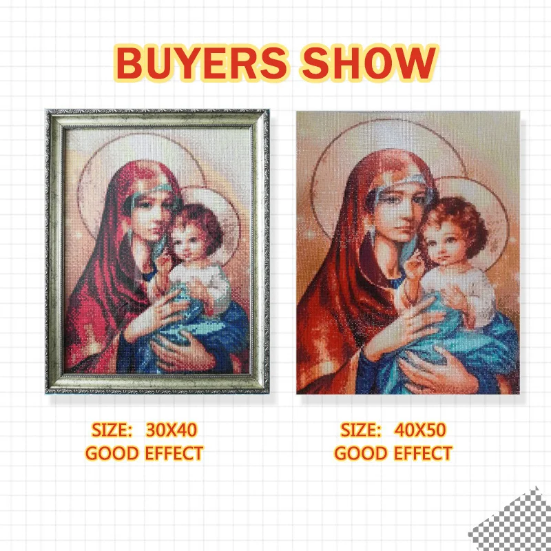 Evershine 5D Diamond Painting Maria DIY Full Square Diamond Embroidery Religion Rhinestone Cross Stitch Mosaic Kit Home Decor