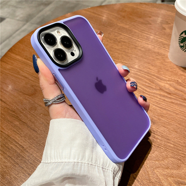 Translucent Matte Soft Phone Case For iPhone 11 12 13 Pro Max Shockproof Armor Bumper Clear Cover For iPhone13 Candy Capa