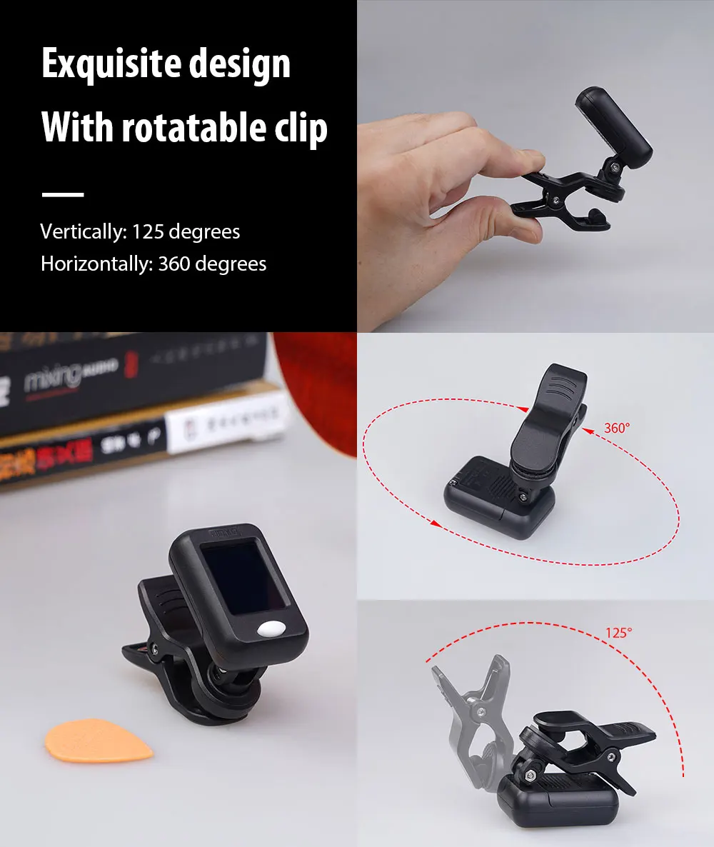 Description Picture 4 of itemJOYO JT-09 Guitar Tuner Digital Digital Clip-On Electronic Tuner Guitar Bass Violin Ukulele Acoustic Guitar Parts & Accessories
