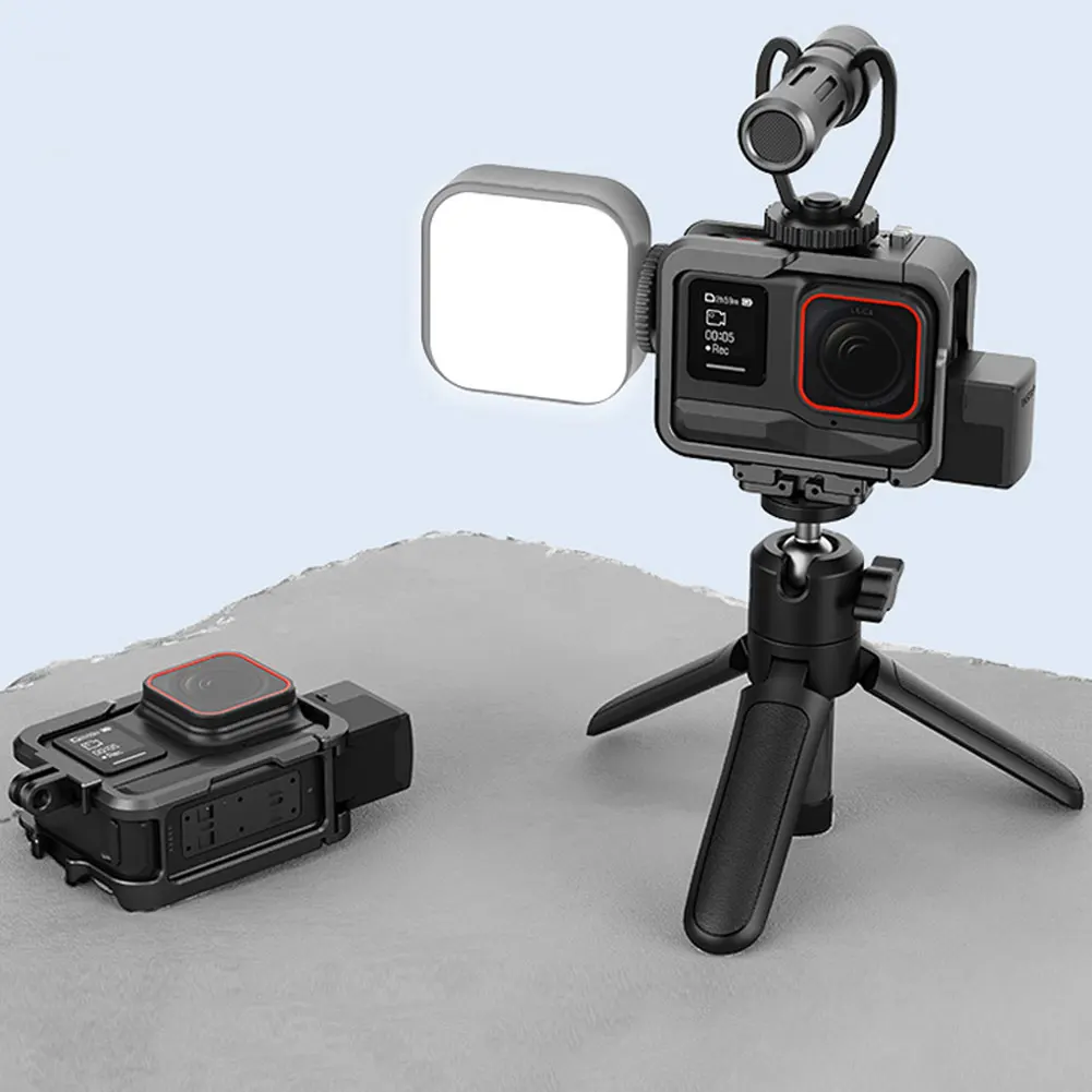 금속 토끼 케이지 퀵릴리즈 보호 쉘, 낙하 방지 마운트 케이스 어댑터, Insta360 Ace Pro/Insta360 Ace용