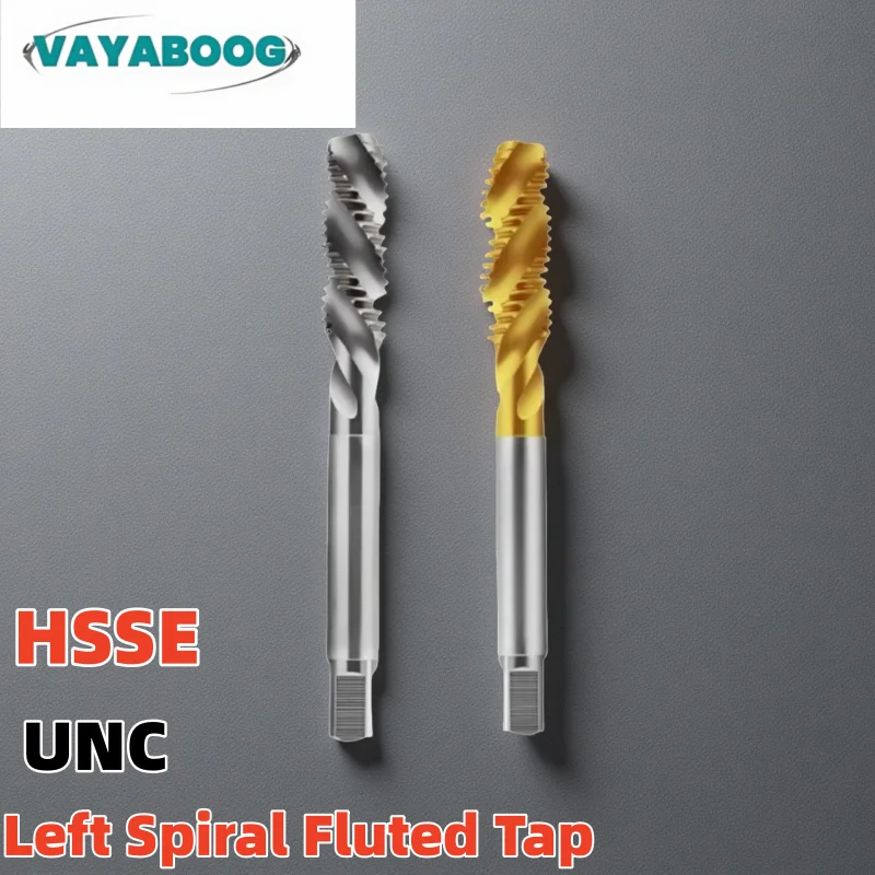 HSS-CO 좌측 나선형 플루티드 탭 UNC UNF4-40L 5-40L 10-24L 1..