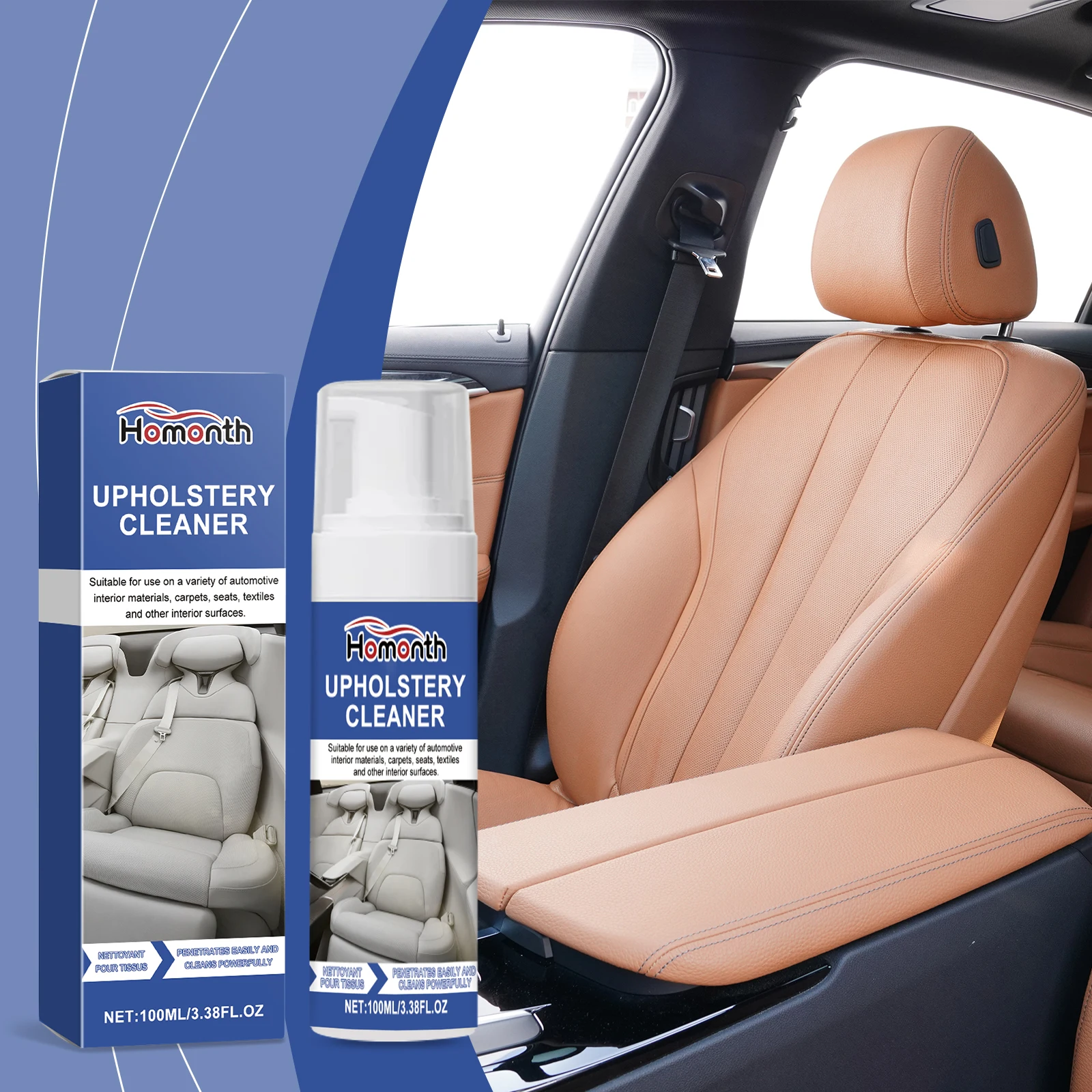 Car Interior Cleaning Mousse Car Interior Decoration Cushion Seat Fabric Stain Cleaner 100ml