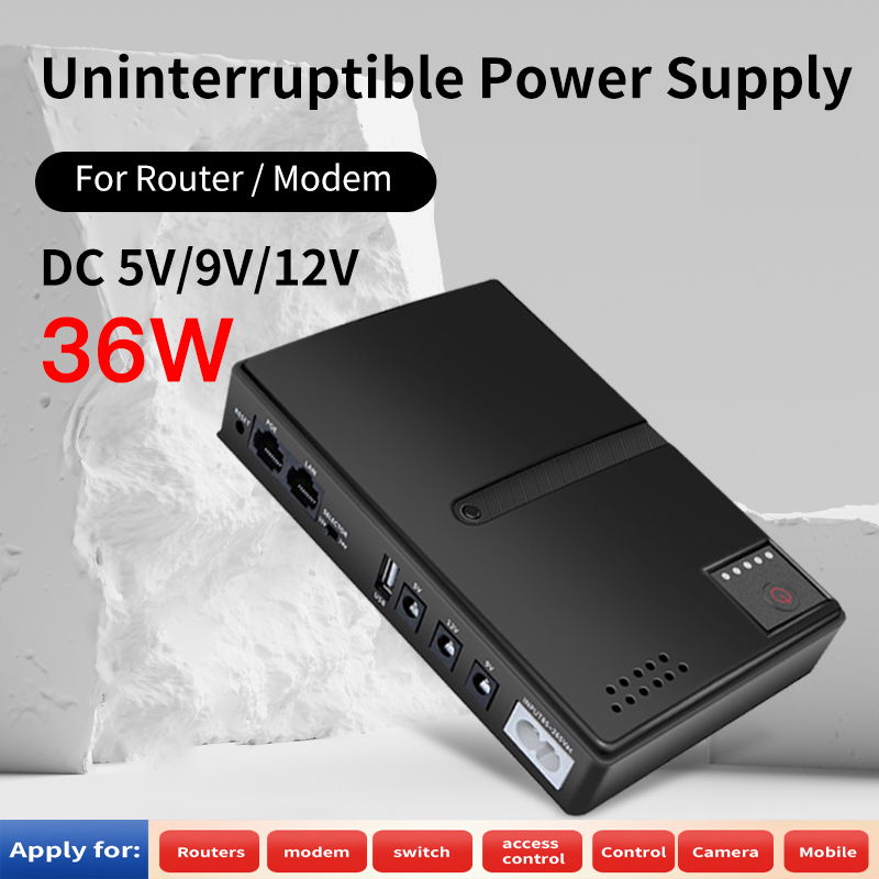 10400mAh Mini Portable UPS DC 5V 9V 12V Uninterruptible Power Supply 36W Battery Backup For Modem Monitor Wifi emergency supply