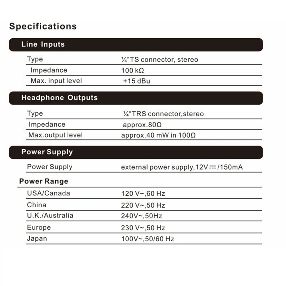 HA400 Ultra-compact 4 Channels Mini Audio Stereo Headphone Amplifier with Power Adapter
