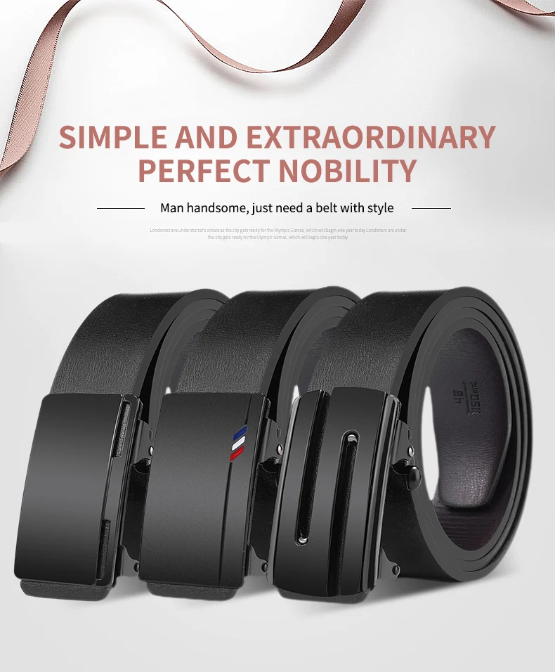2023 New product Belt men's high quality toothless automatic buckle Casual men belt men's business fashion Belt