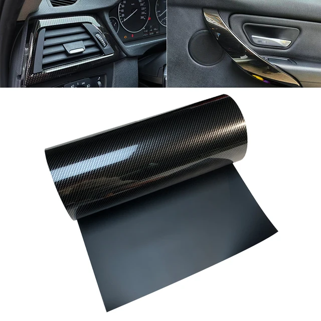 Pellicola Adesiva Nero Lucido Per Auto - Rivestimento Protezione Carrozzeria - Foto 3