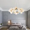 Nordic LED Glass Ball Chandelier Round Gold Black Home Decor Hanging Lamp Restaurant Kitchen Living Room Ball Lighting Fixtures 1